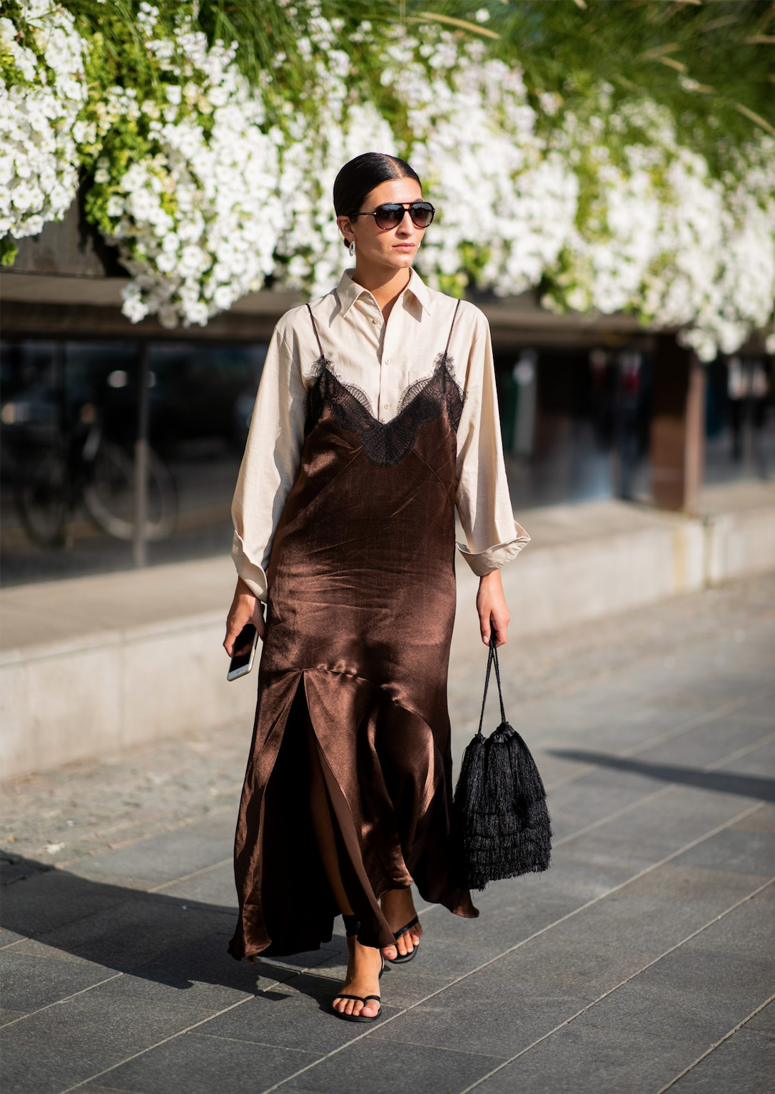 brown dress outfit