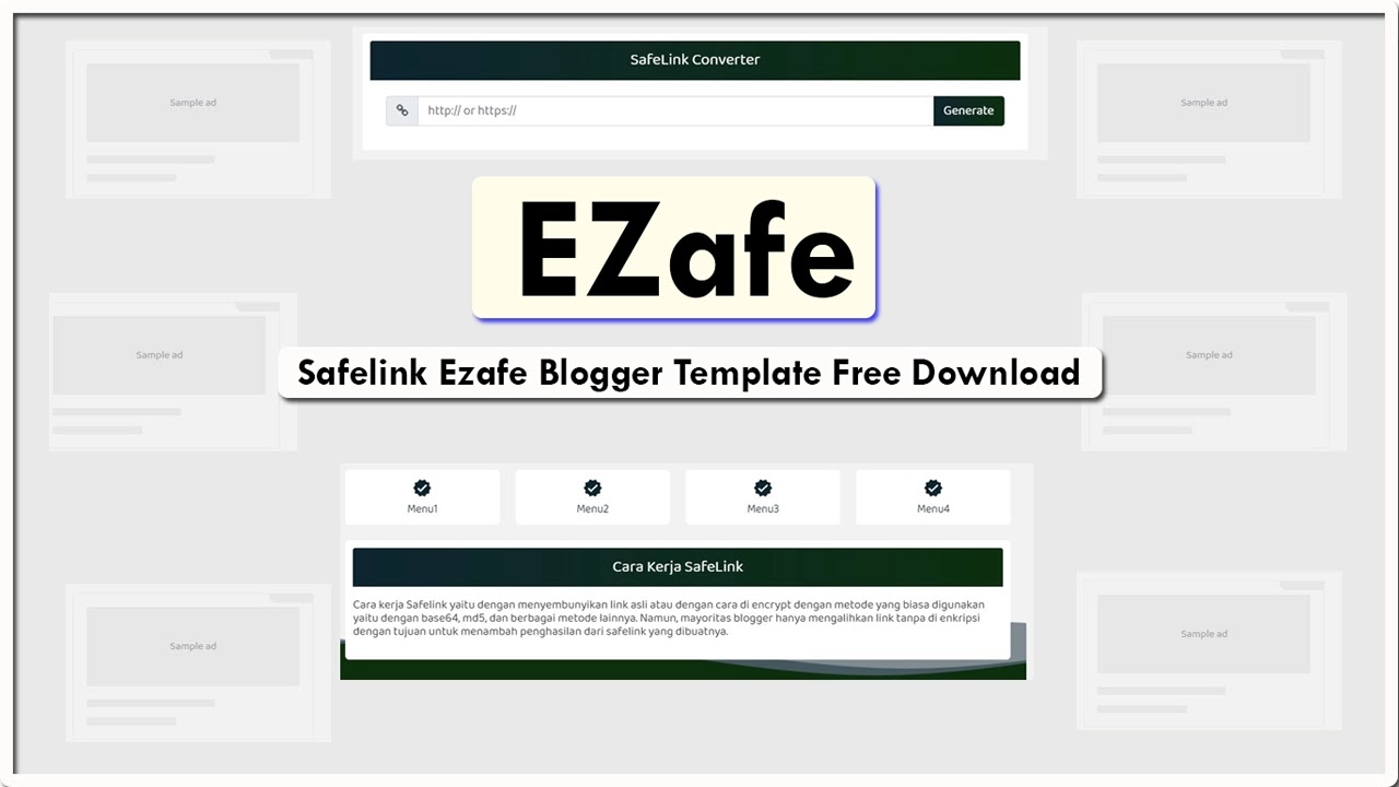 Safelink Ezafe Blogger Template Free Download