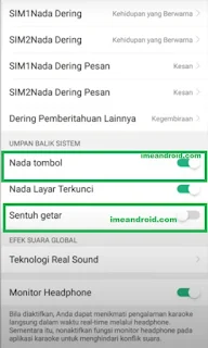 Mematikan Getar dan suara Ketukan Keyboard Oppo