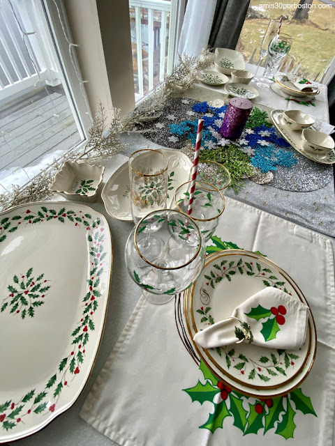 Decoración y Vajilla de mi Mesa durante la Cena de Nochevieja