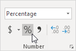 what is the formula of percentage