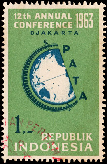 Indonesian Postage Stamp I-65 The 12th Pacific Area Travel Association Conference, Jakarta 1 rupiah 1963