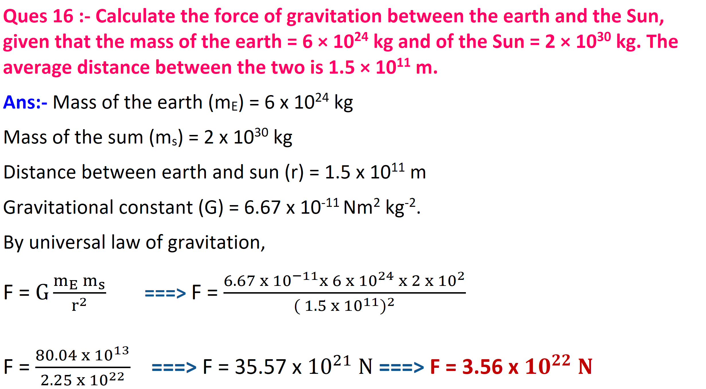 Class 9 Science Ch 9- Gravitation Exercise question Answer