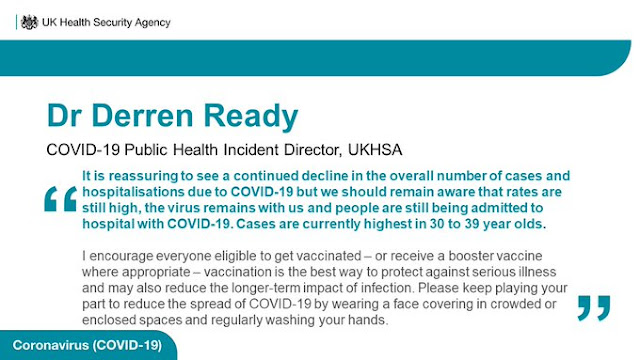 Dr Derren Ready says get vaxxed UK HSA quote