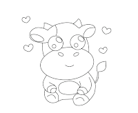 Cute cow printable Coloring Pages