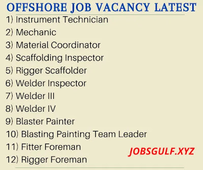 OFFSHORE JOB VACANCY LATEST