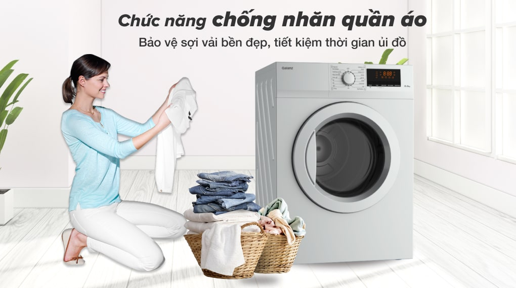 Hạn chế nếp nhăn trên sợi vải, tiết kiệm thời gian ủi đồ với chức năng chống nhăn quần áo