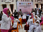 Kapolres Aceh Timur Tinjau Pelaksanaan Vaksinasi Merdeka Anak Putra Putri Polri