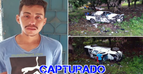 El Salvador: Capturan a conductor ebrio tras chocar contra un árbol dejando gravemente lesionados a sus acompañantes