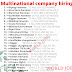 Multinational company hiring for USA