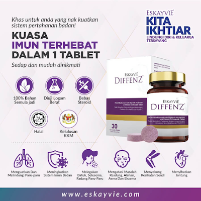 Eskayvie Diffenz Kuasa Imun Badan Yang Hebat Dalam 1 Tablet