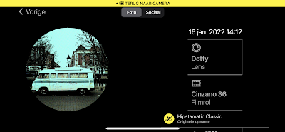 Screenshot Hipstamatic-instellingen Dotty + Cinzano 36