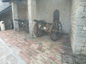 Display of canons in Guaita Tower complex.