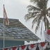 Bendera  Merah Putih Di Unit Pengolahan Air Dalam Kemasan "Ajibpol" Milik PDAM Sobek Dan Kusut 