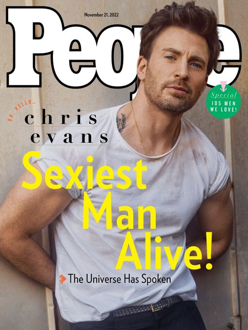 Actor, Chris Evans Is Crowned People Magazine's Sexiest Man Alive For 2022