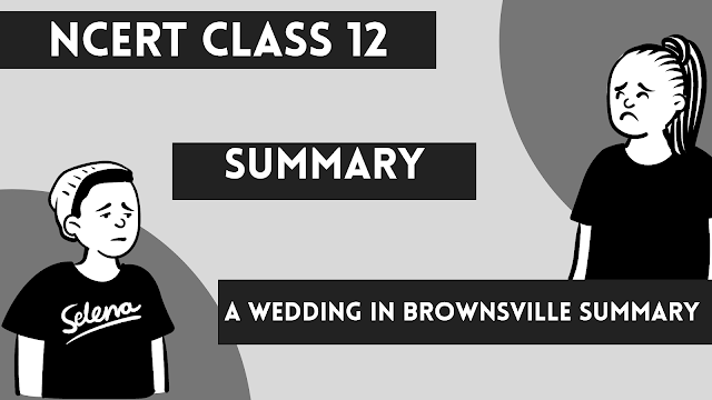 NCERT Hindi Solutions for Class 12 English Kaliedoscope Chapter 3 - A Wedding in Brownsville