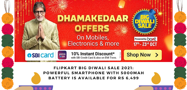 flipkart big diwali sale 2021: Powerful smartphone with 5000mAh battery is available for Rs 6,499