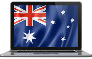 Australia Flag in Laptop Transparent Image