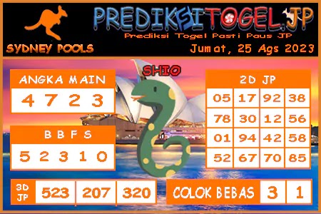 Prediksi Togel Sidney JP Jumat 25 Juli 2023