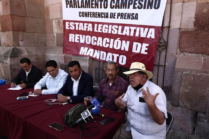 Parlamento Campesino zacatecano exige al gobierno programa de apoyo a víctimas de desplazamiento forzado