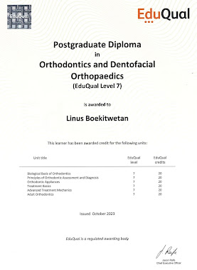 Postgraduate Diploma (PG Dip) in Orthodontics and Dentofacial Orthopaedics