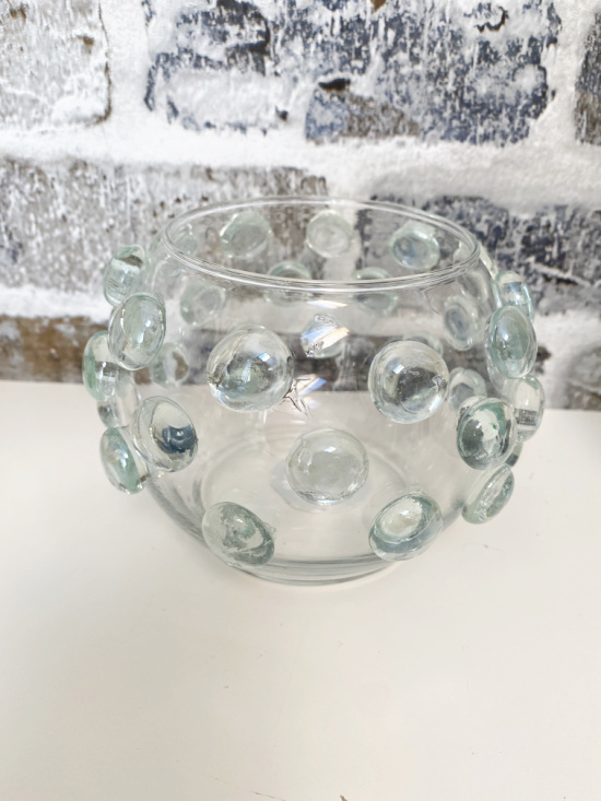 glass bowl with gems