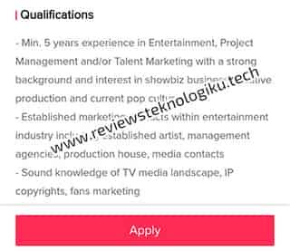 kualifikasi kerja tiktok
