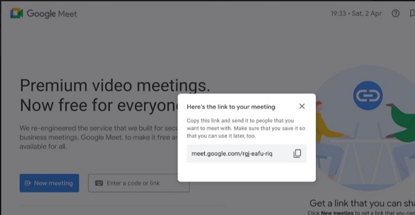 كيفية إنشاء اجتماع في Google Meet