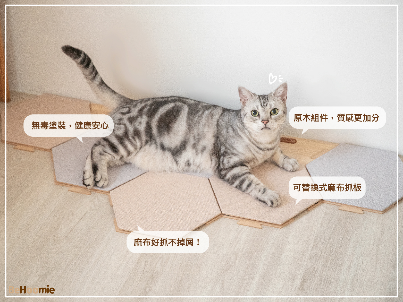 【BeHoomi】六角貓抓板