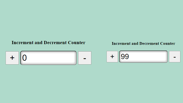 Incremental and Decremental counter using HTML, CSS ,and JavaScript