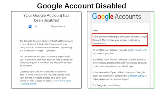 Recover Google Disabled Account