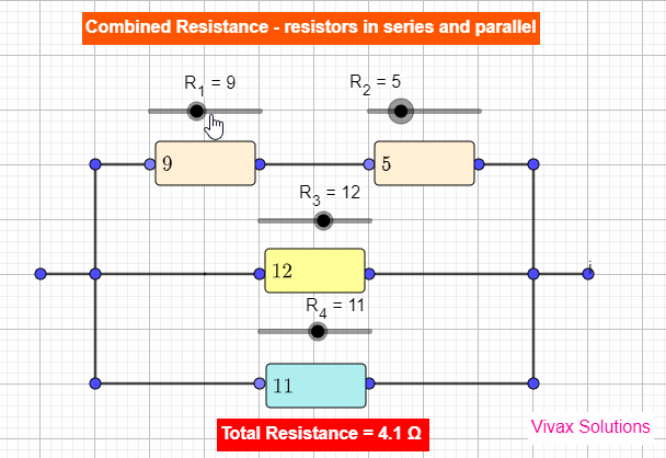 Resistors in series and parallel - simulator