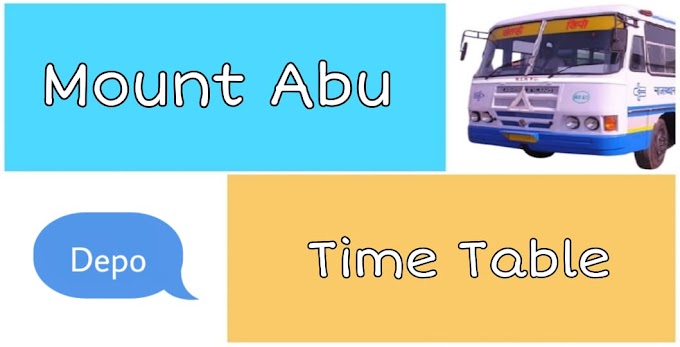 Mount Abu Roadways Bus Time Table