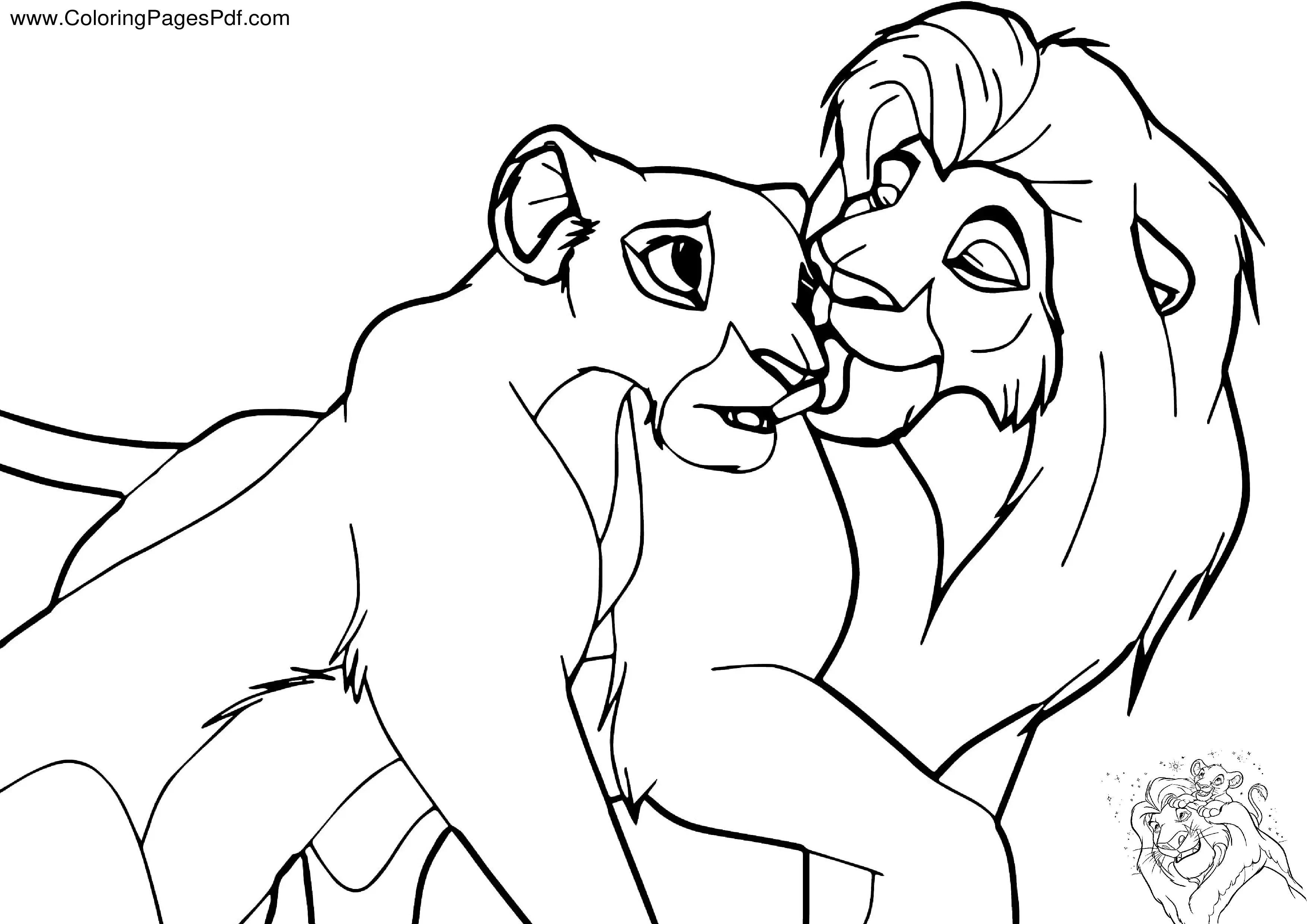 Lion king coloring page