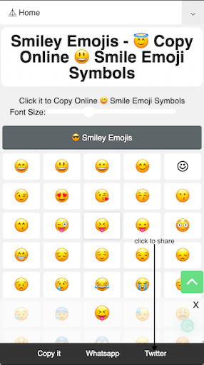 How to share 😏 smiley emojis on Twitter?