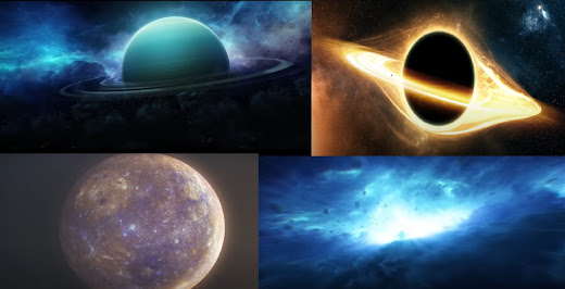 Planet, Black Hole, Celestial Space Cloud