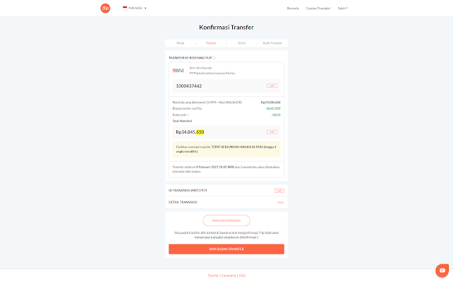 Cara Transfer Uang ke Luar Negeri Lewat Flip