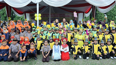 Parade Drumband PAUD Digelar, Bunda PAUD Provinsi Lampung Harapkan  Anak-Anak Belajar Disiplin, Bekerjasama, dan Tumbuhkan Kepercayaan Diri