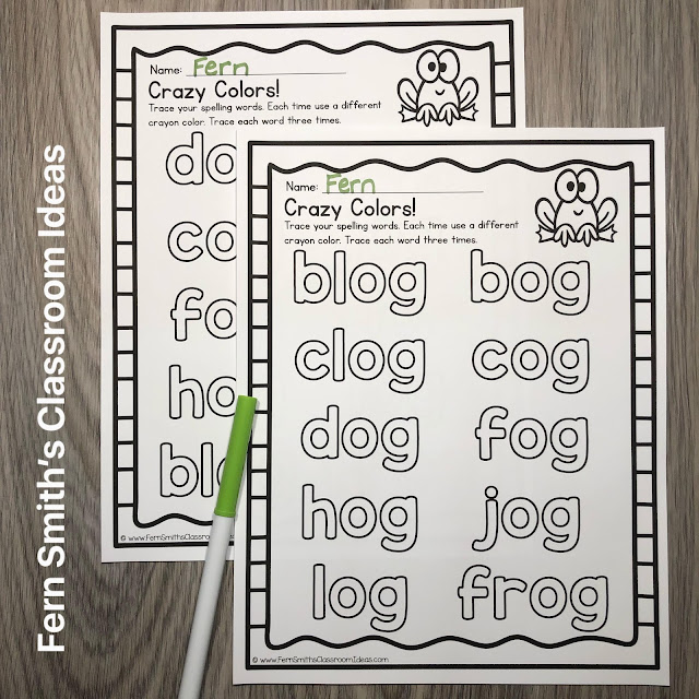 Click Here to Download The New & Improved -og Word Family Spelling Unit to Use in Your Classroom Today!