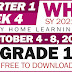 GRADE 1 UPDATED! Weekly Home Learning Plan (WHLP) Quarter 1: WEEK 4 (All Grade Levels)