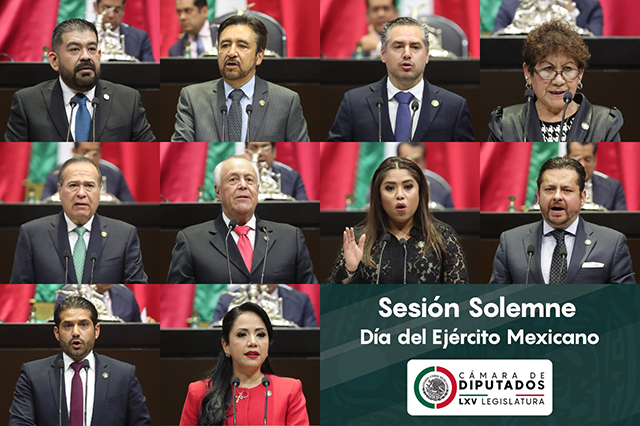 Con Sesión Solemne, Diputados conmemoran el Día del Ejército Mexicano