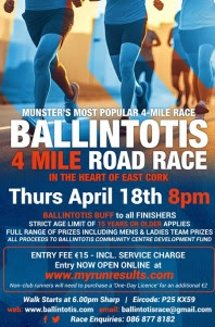Big 4m race in E Cork - Thurs 18th Apr 2024