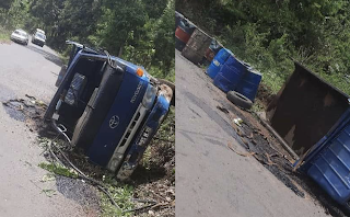 Anjouan : Un camion transportant du carburant se renverse !