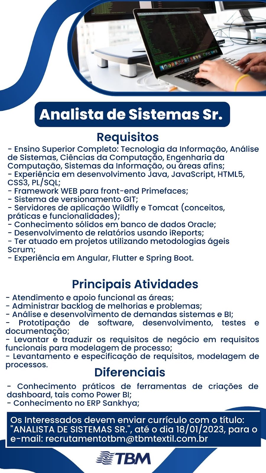 ANALISTA DE SISTEMAS SR