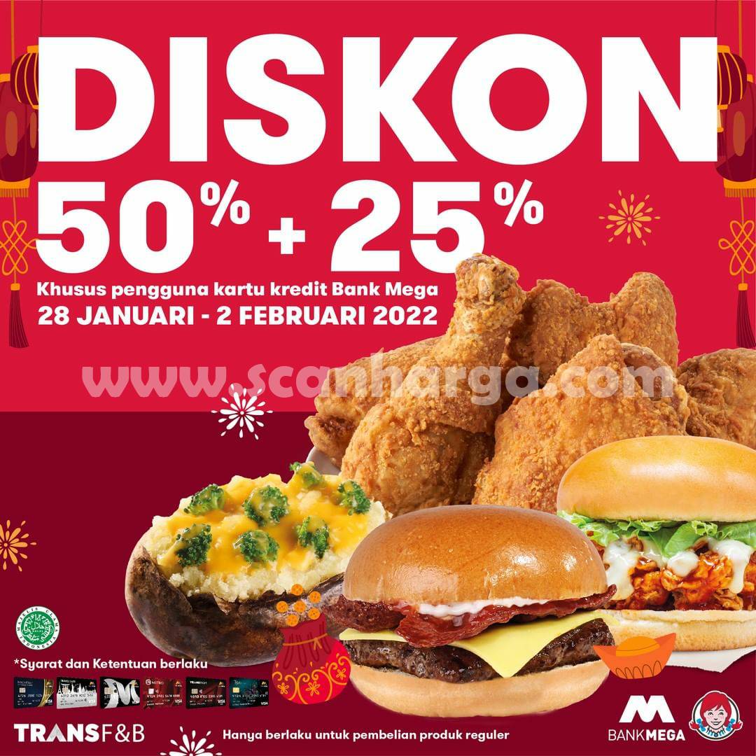 Promo WENDYS PAYDAY – Extra Diskon 50% + 25%