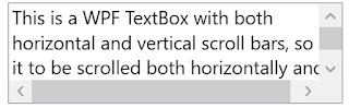 WPF TextBox with vertical and horizontal scroll bars