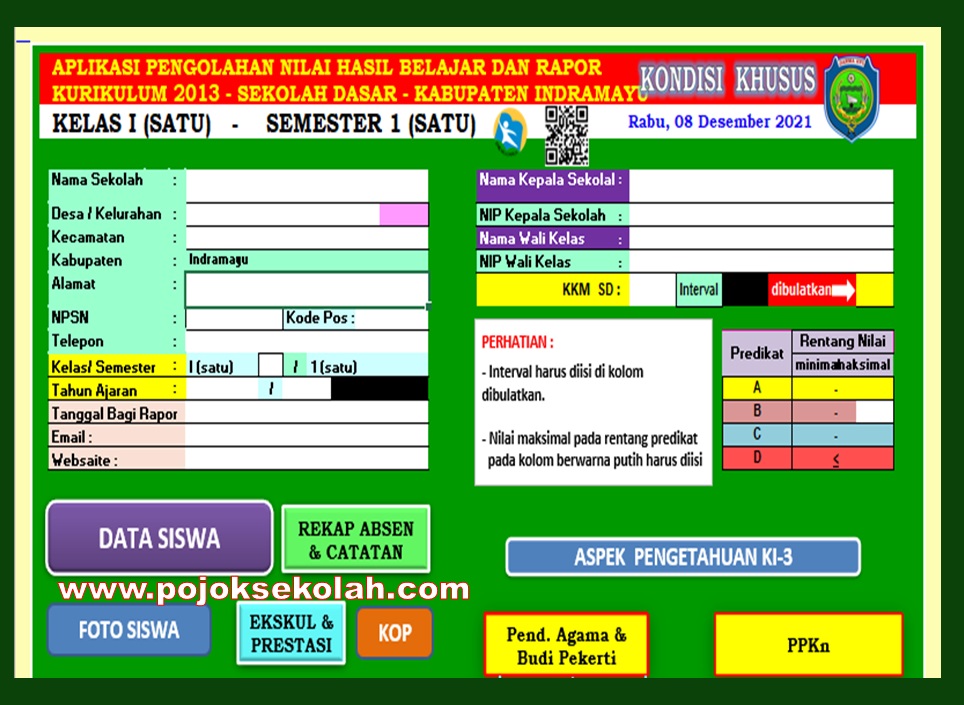 Aplikasi Raport Edisi Khusus Kurikulum Darurat