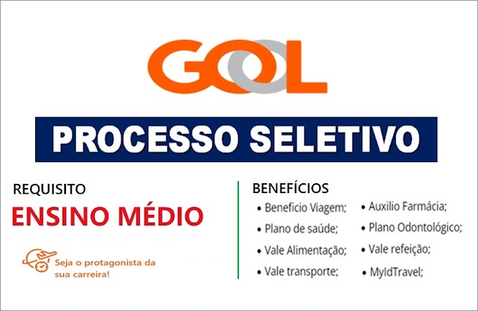 A Linha Aérea Gol abre Processo Seletivo Auxiliar de Aeroporto (Ensino Médio)! Saiba mais