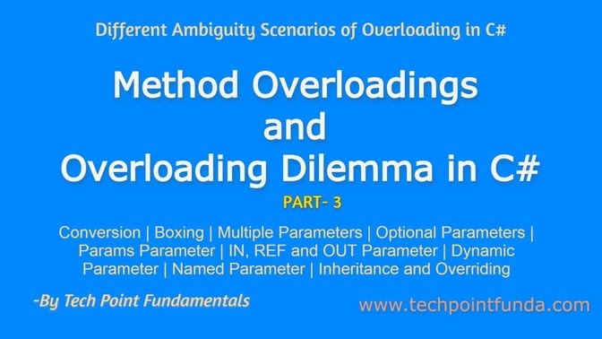 What is the necessity of method overloading? The same thing can be done by  having multiple methods with different method names. - Quora