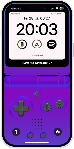 Purple Gradient Game Boy Wallpaper iPhone